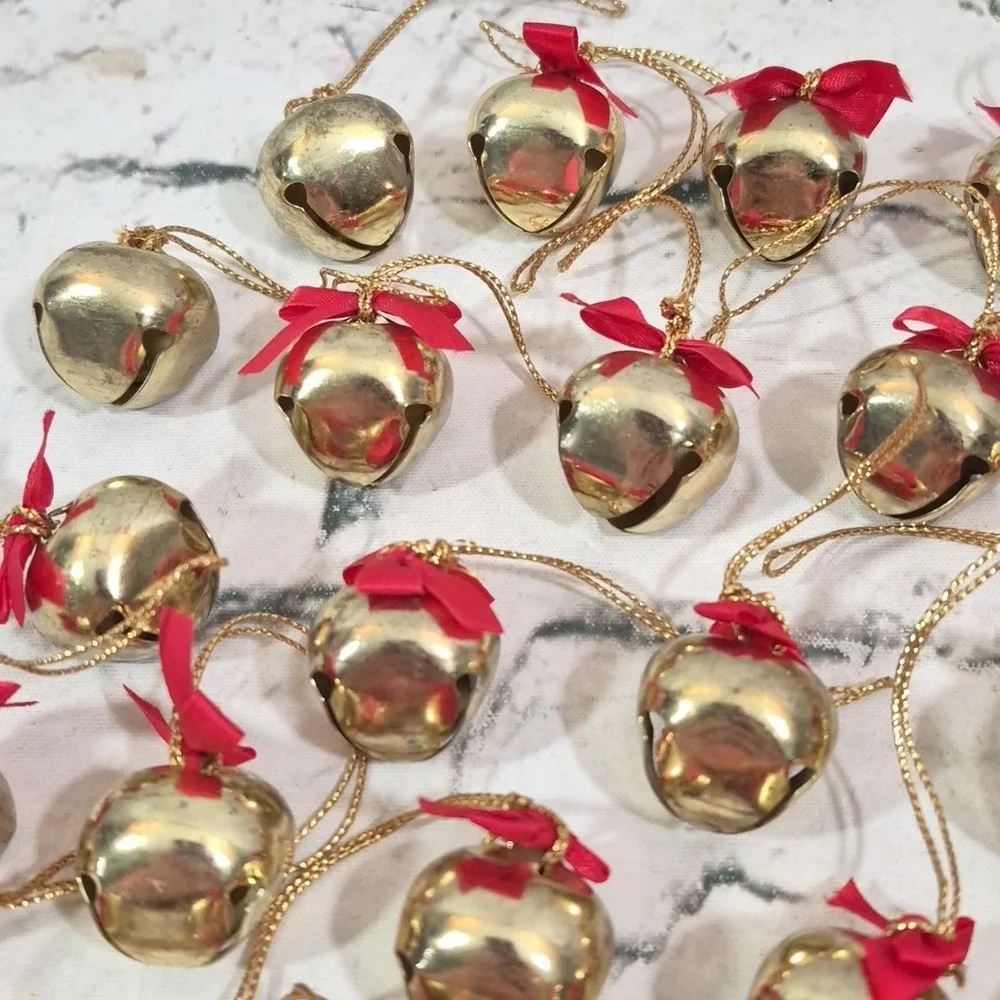 Vintage Jingle Bell Christmas Tree Ornaments Large Lot Of 27 Bells